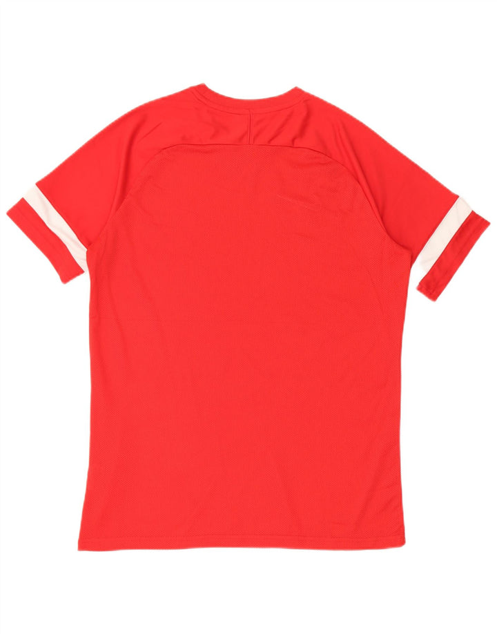Camiseta masculina Nike Dri Fit Top grande poliéster colorblock vermelho