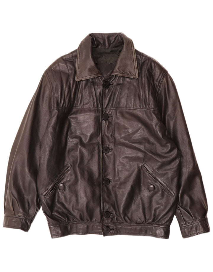 Jaqueta de couro masculina VINTAGE UK 40 grande couro preto