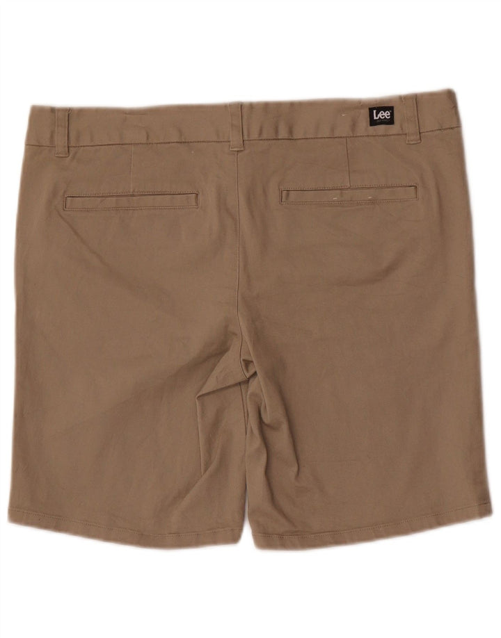Shorts Chino Feminino Lee US 13 Grande W34 Algodão Marrom