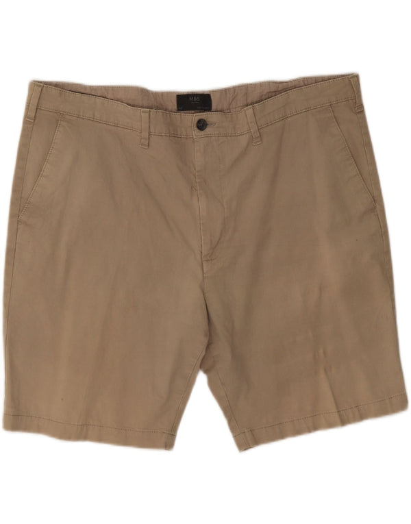 Shorts chino masculino Marks & Spencer W44 2XL algodão cáqui