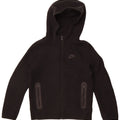 Suéter Nike Boys Zip com capuz 10-11 anos médio preto algodão