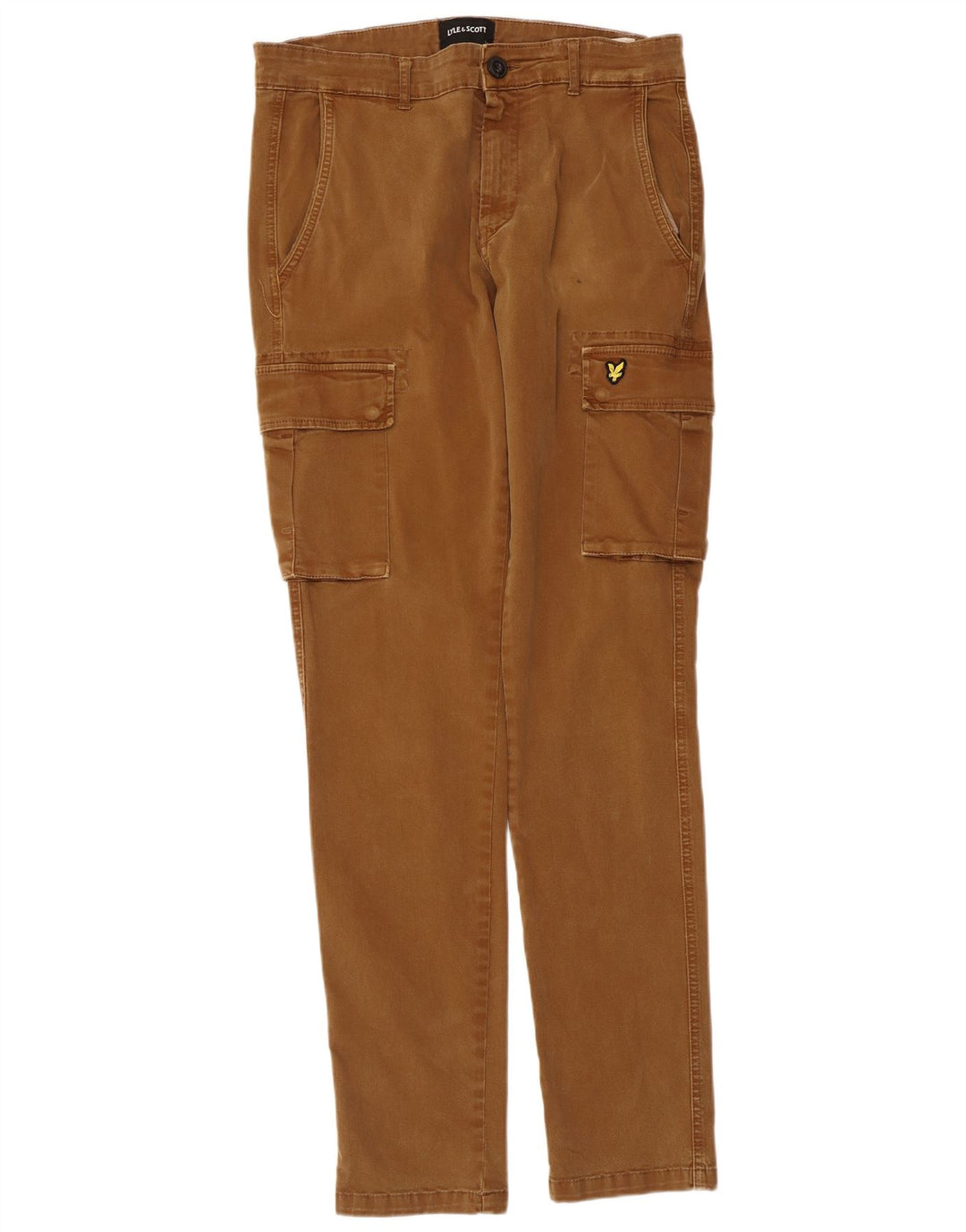 Calça cargo slim masculina Lyle & Scott W32 L33 algodão marrom