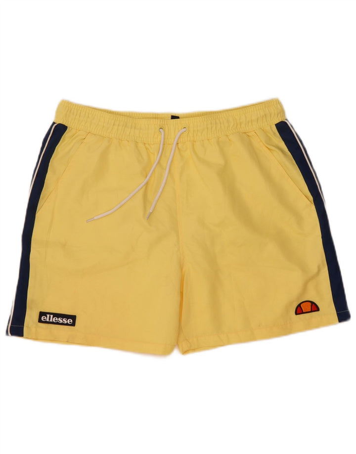 Shorts de natação masculino Ellesse grande poliéster colorblock amarelo