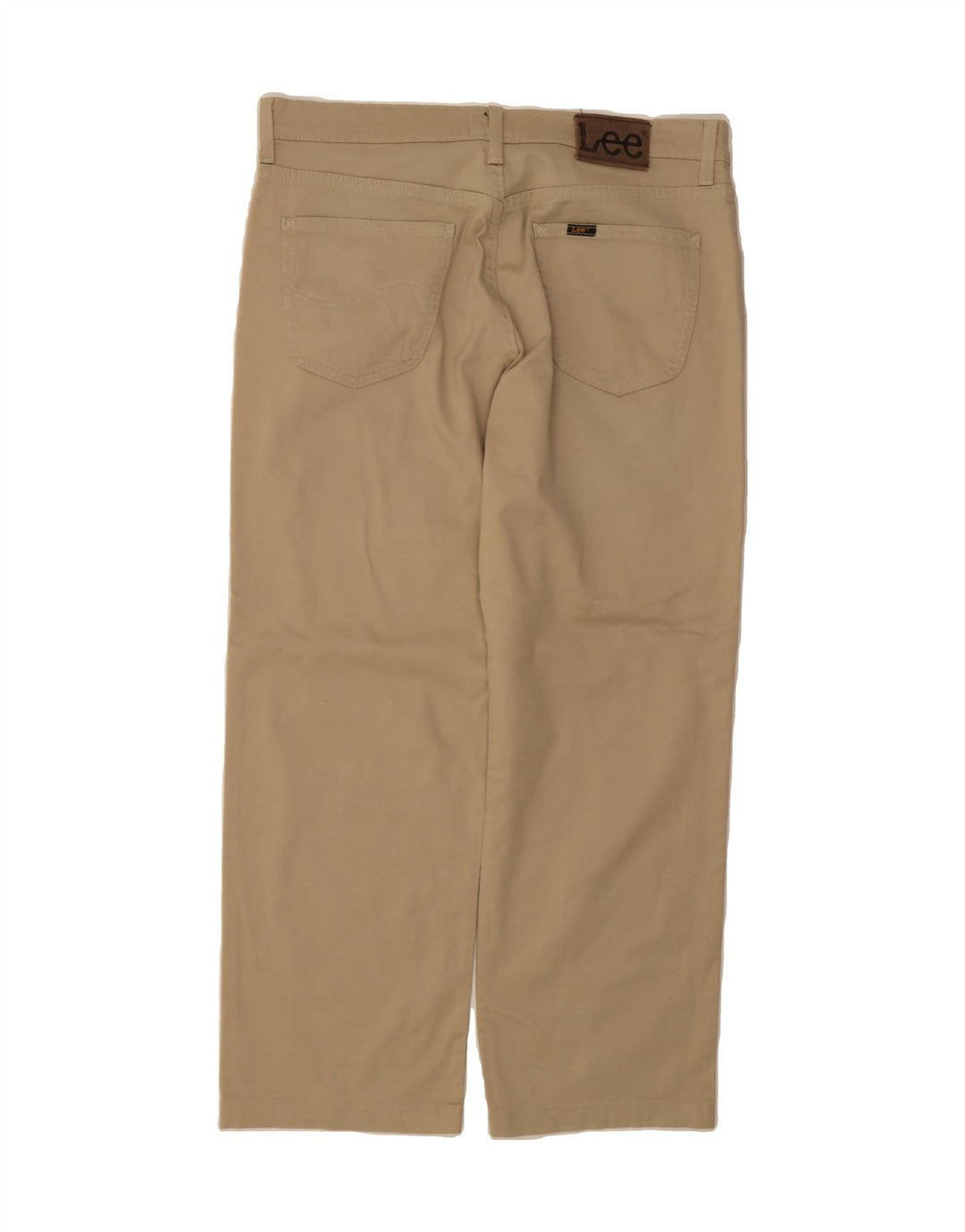 LEE Mens Brooklyn Straight Casual Trousers W36 L27 Beige Cotton Vintage Lee and Second-Hand Lee from Messina Hembry 