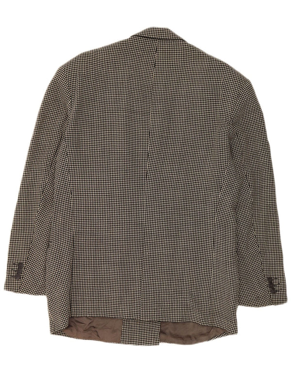 Jaqueta blazer feminina Hugo Boss com peito duplo IT 50 XL cinza manchado