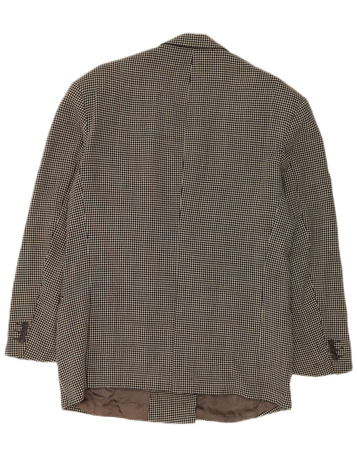 Jaqueta blazer feminina Hugo Boss com peito duplo IT 50 XL cinza manchado