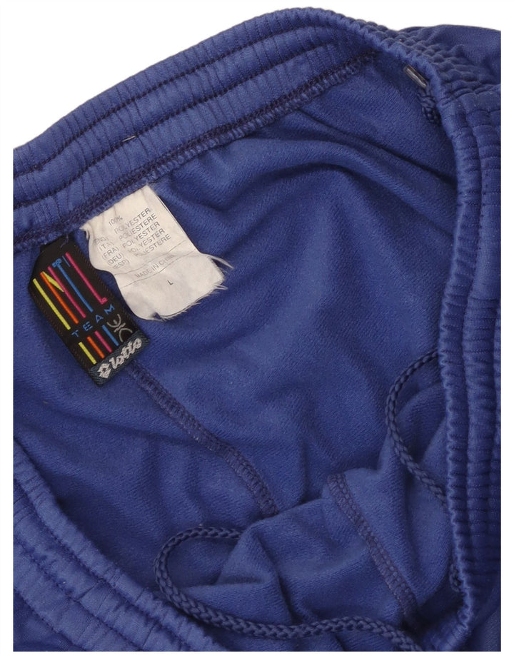 Calça de treino feminina Lotto UK 16 poliéster azul grande