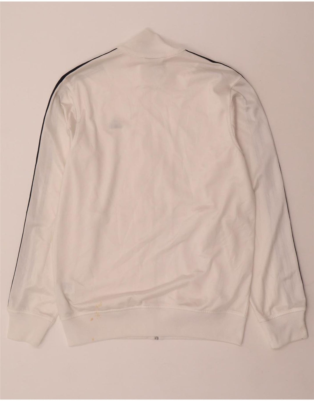 Adidas Mens Tracksuit Top Jacket UK 38/40 Médio Branco Poliéster Esportes