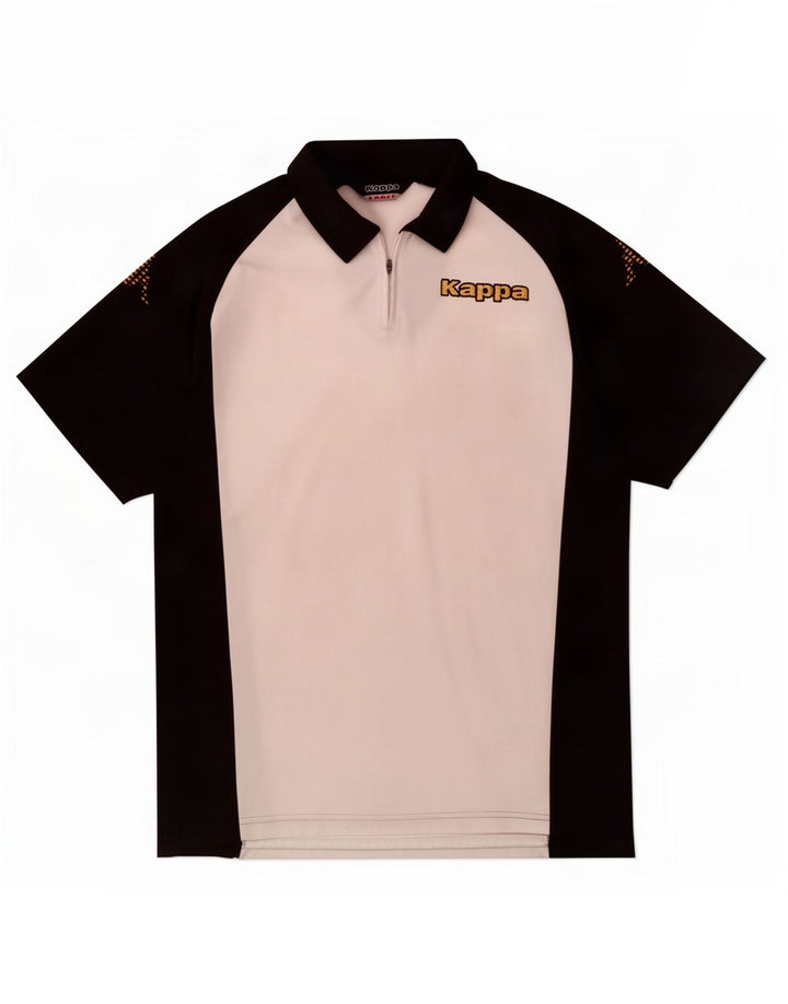 Camisa polo masculina Kappa grande poliéster colorblock branco