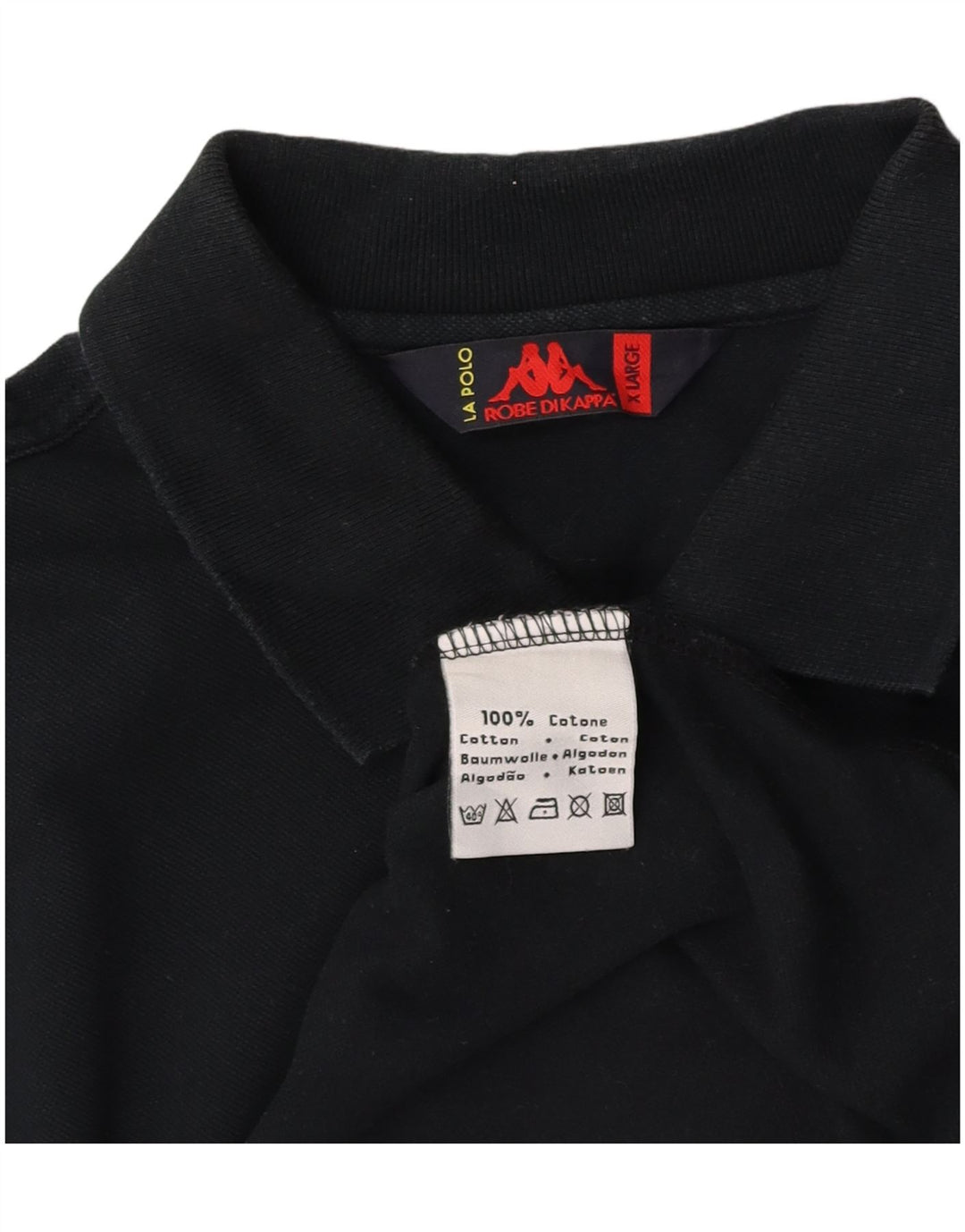 Camisa polo masculina KAPPA XL algodão preto