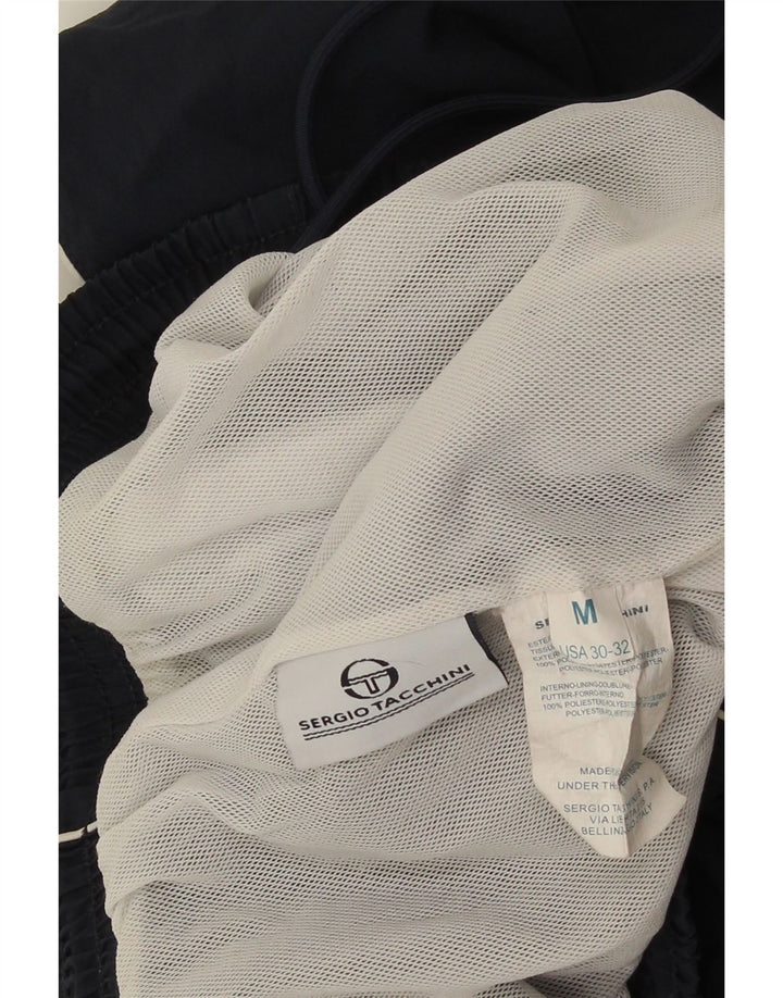 Sergio Tacchini Calça de treino masculina Joggers médio azul marinho poliéster
