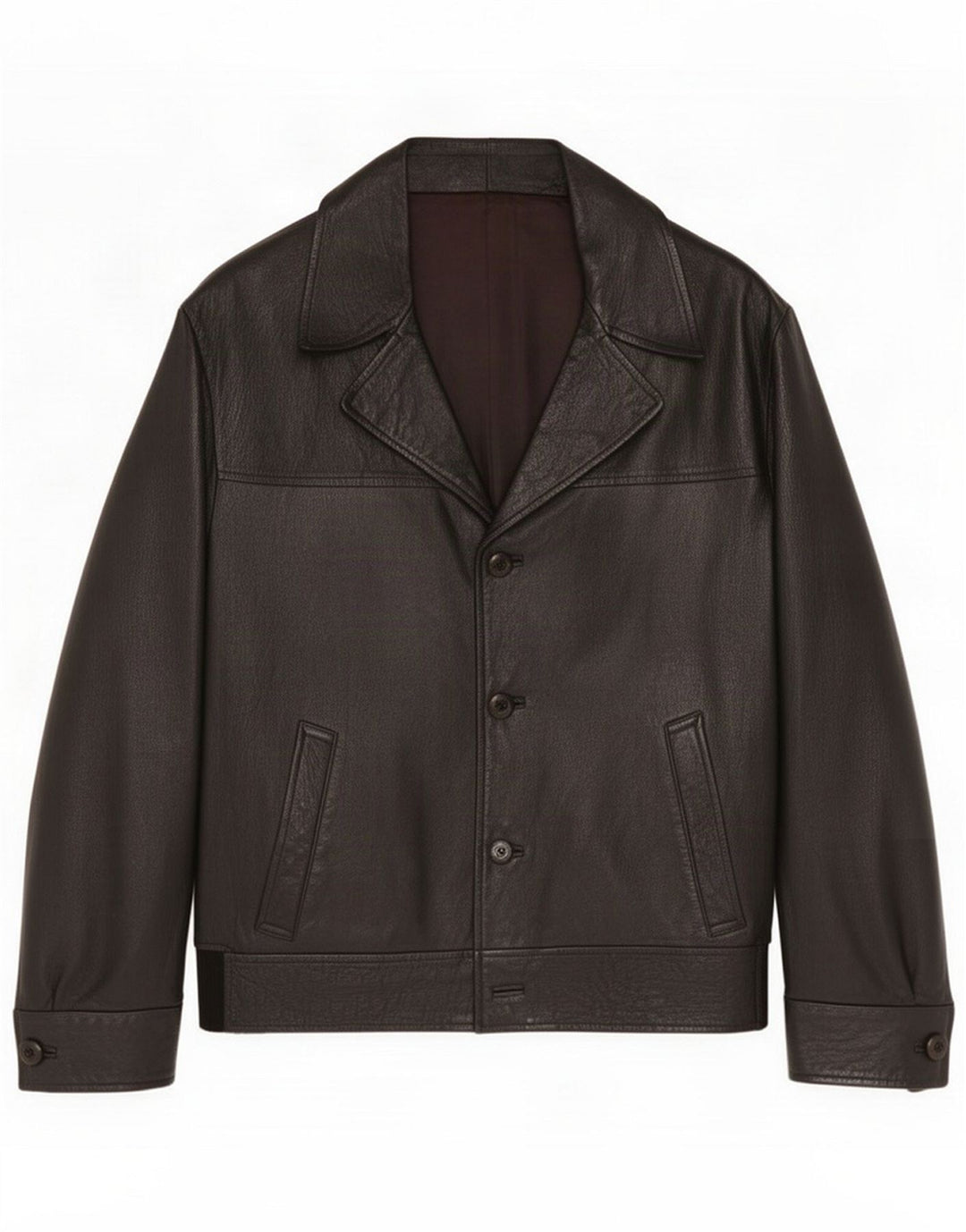 Jaqueta de couro masculina vintage Reino Unido 38 preto médio