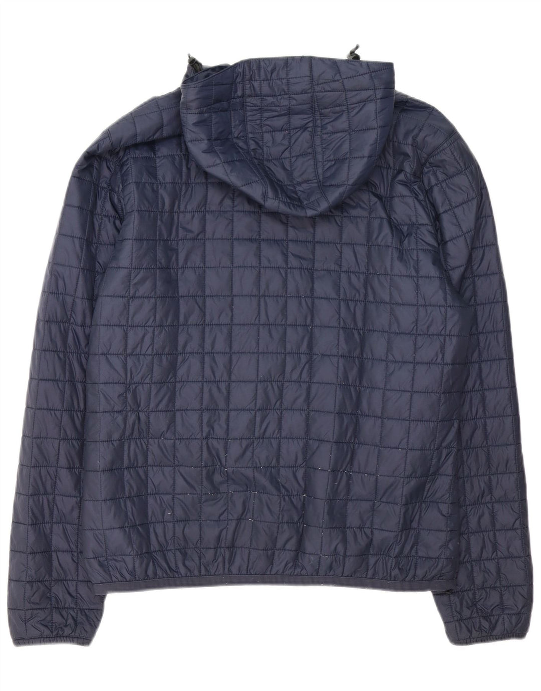 Jaqueta masculina acolchoada com capuz K-Way UK 40 grande azul marinho poliamida