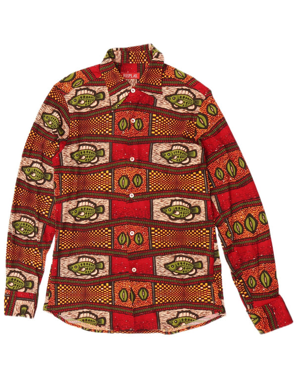 Replay Camisa Masculina Média Vermelha Novidade