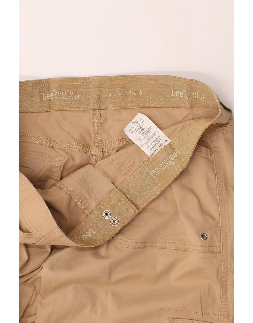 LEE Womens Straight Cargo Trousers US 12 Large W34 L30 Beige Cotton Vintage Lee and Second-Hand Lee from Messina Hembry 