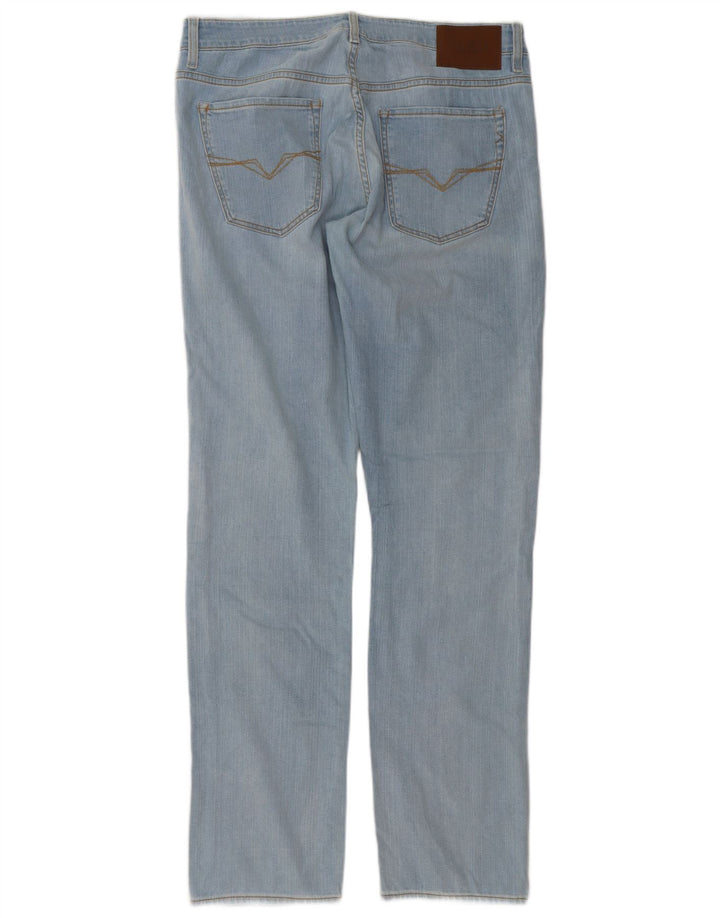 Guess Mens Straight Jeans W34 L34 Azul Algodão
