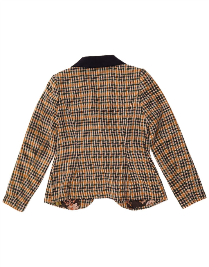 Jaqueta blazer feminina Joe Browns Reino Unido 12 houndstooth médio multicolorido