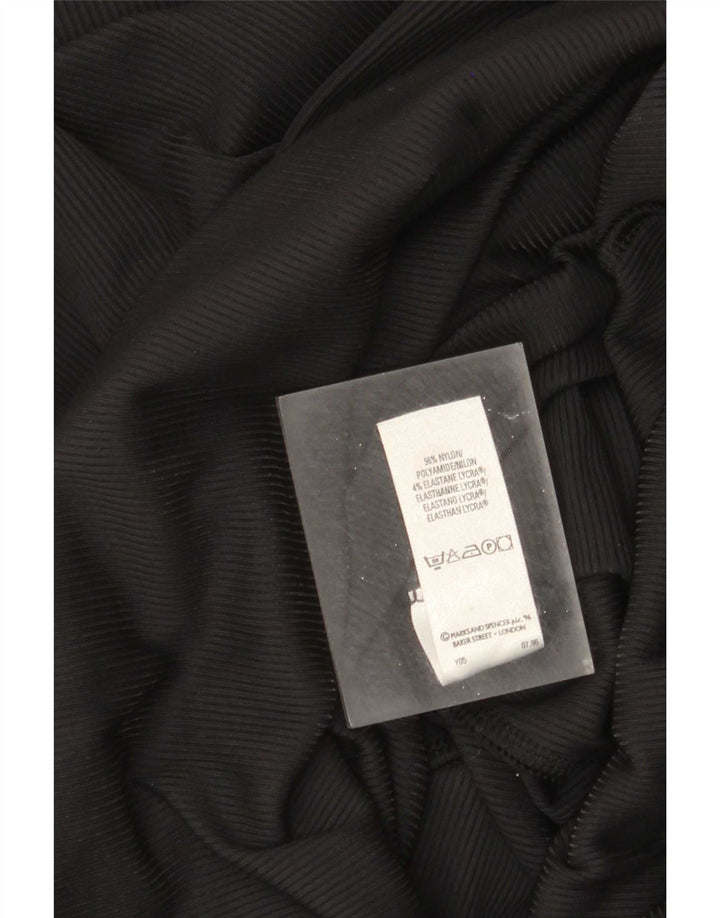 Vestido maxi feminino Marks & Spencer Reino Unido 10 pequeno nylon preto