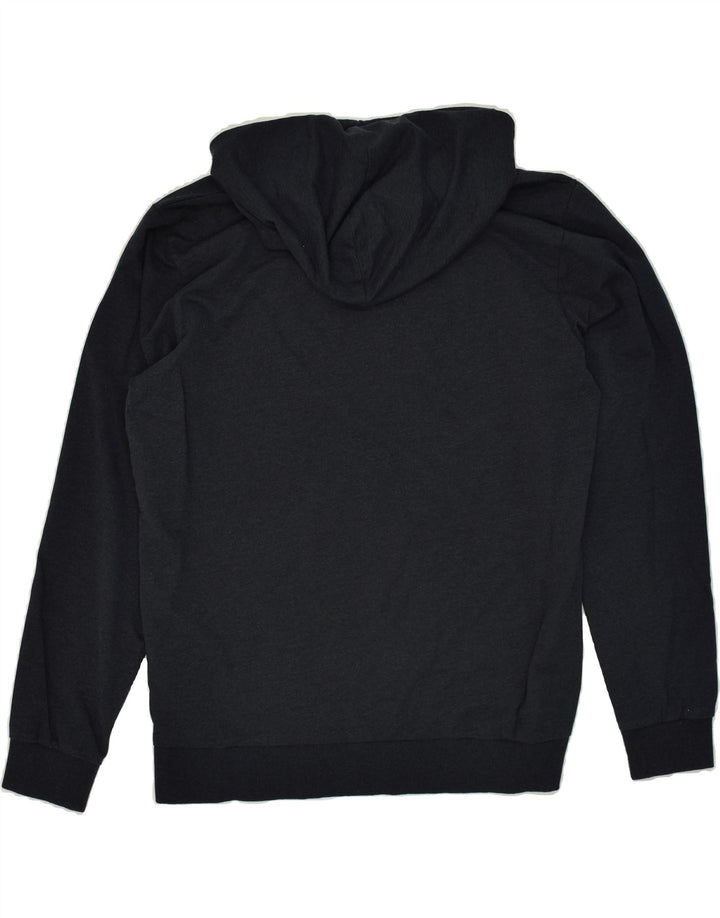 JACK & JONES Mens Graphic Hoodie Jumper Medium Navy Blue Cotton | Vintage Jack & Jones | Thrift | Second-Hand Jack & Jones | Used Clothing | Messina Hembry 