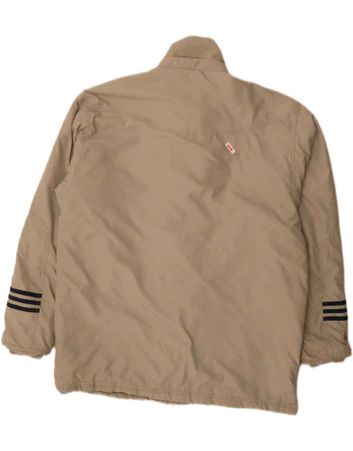 Jaqueta corta-vento masculina Adidas UK 42/44 grande bege colorblock poliéster