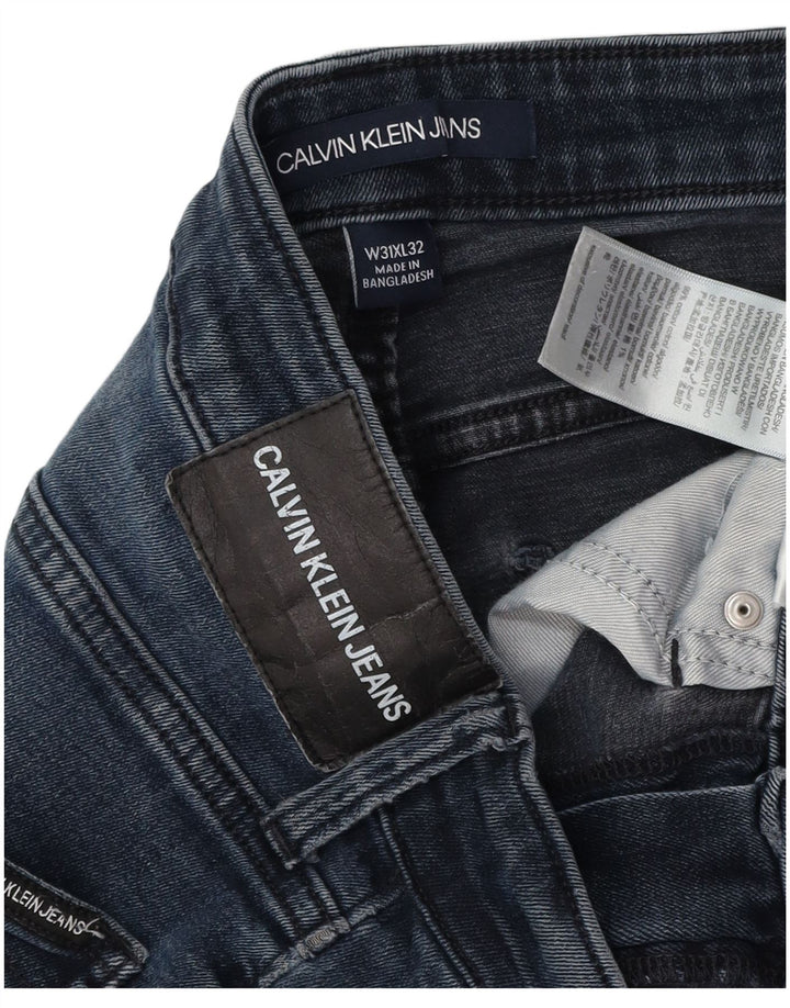 CALVIN KLEIN Masculino Etroite Slim Jeans W31 L32 Azul Algodão