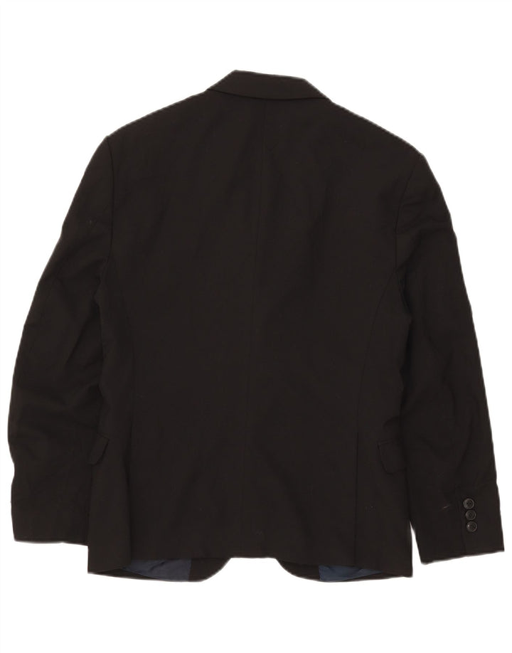 Jaqueta blazer masculina Zara com 2 botões EU 44 XS poliéster preto