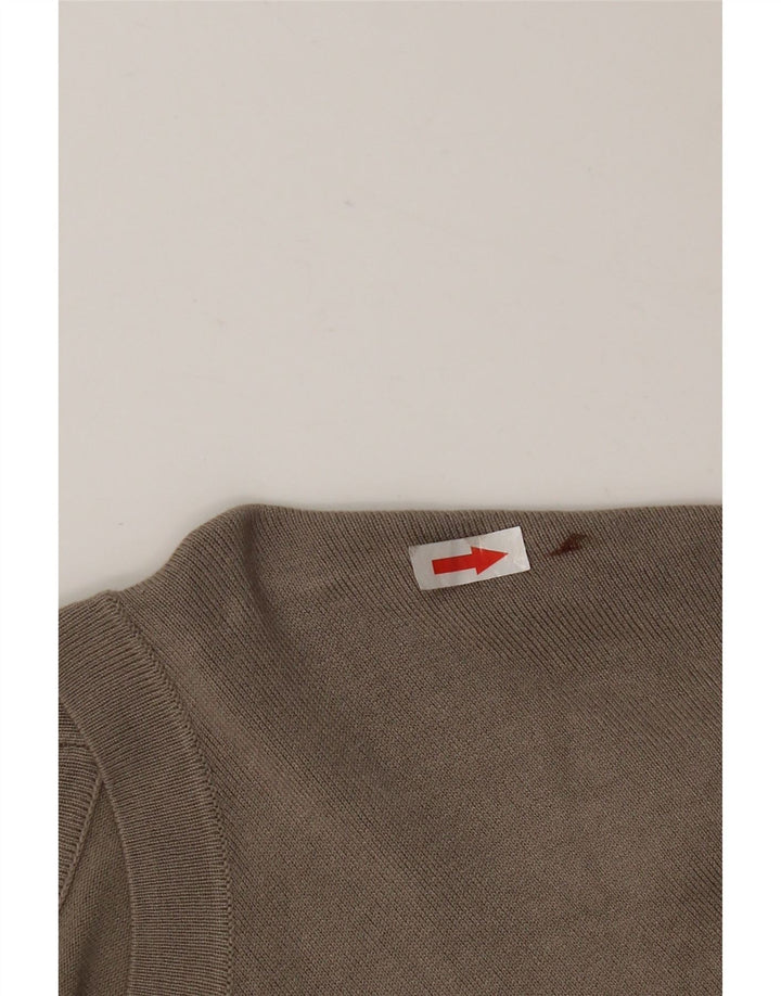Zara Suéter masculino com gola redonda XL Viscose cinza