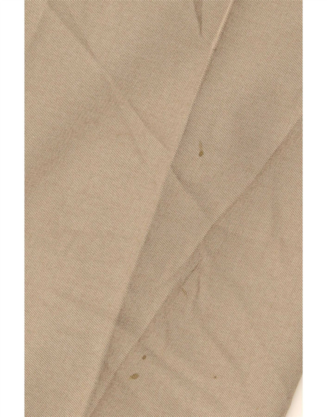 Calça masculina de terno reto Marks & Spencer W42 L29 poliéster bege
