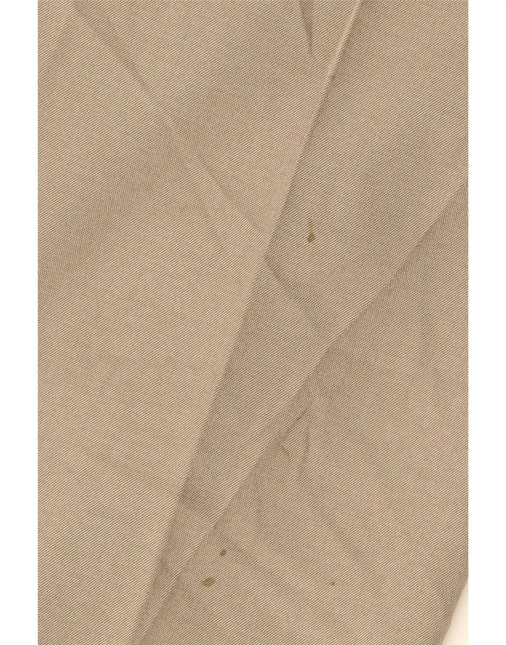 Calça masculina de terno reto Marks & Spencer W42 L29 poliéster bege