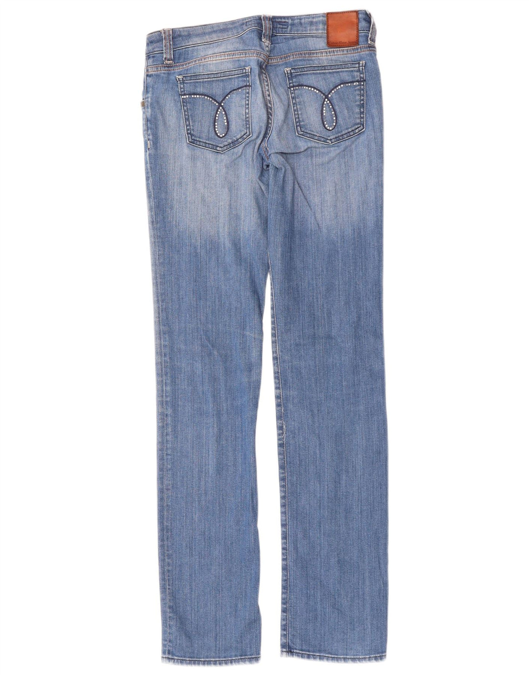 CALVIN KLEIN Calça jeans feminina regular fit W28 L33 algodão azul