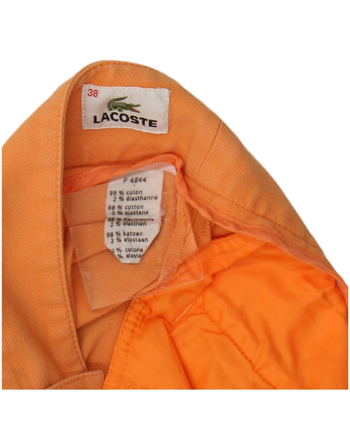 Calça capri feminina Lacoste tamanho 38 médio W30 L23 algodão laranja