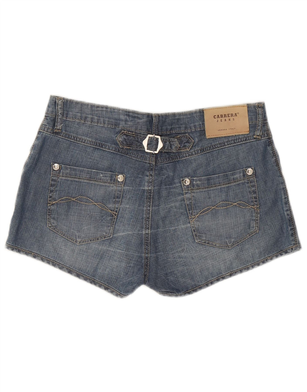 Shorts jeans feminino CARRERA W30 algodão azul médio