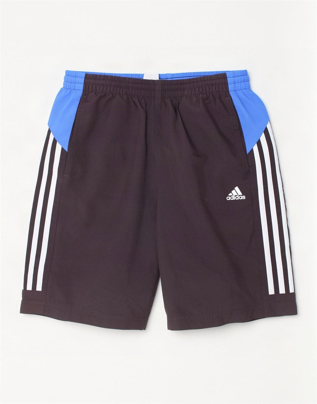 Shorts esportivos masculinos Adidas 13-14 anos preto colorblock poliéster