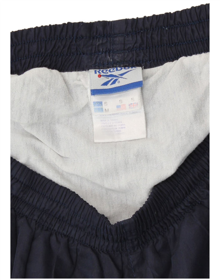 Shorts esportivos masculinos Reebok pequeno poliéster azul marinho