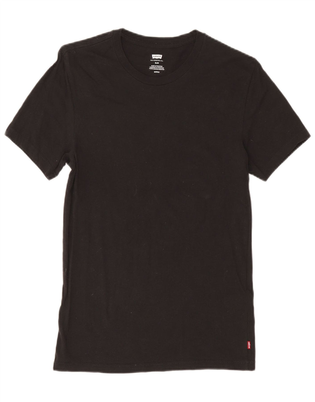 Camiseta masculina Levi's Slim Fit top pequeno algodão preto