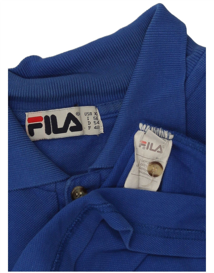 Camisa polo masculina Fila XL azul algodão