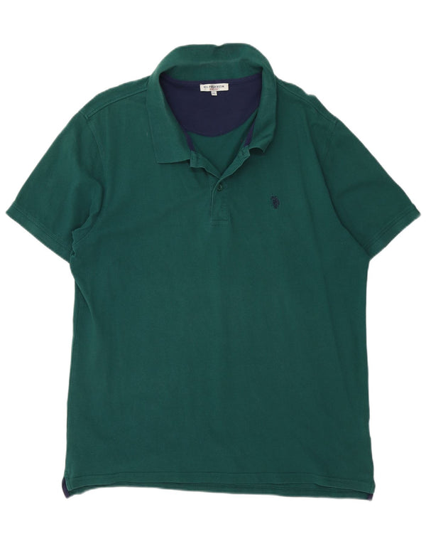 U.S. Polo Assn. Mens Shirt 2XL Green Cotton