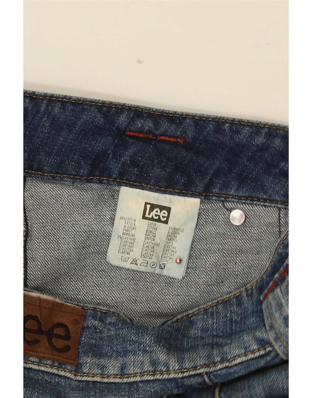 Lee Womens Leola Bootcut Jeans W27 L35 Azul Algodão