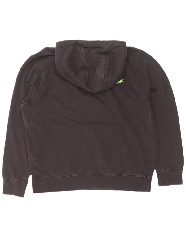 Suéter Nike masculino com capuz gráfico grande de algodão preto