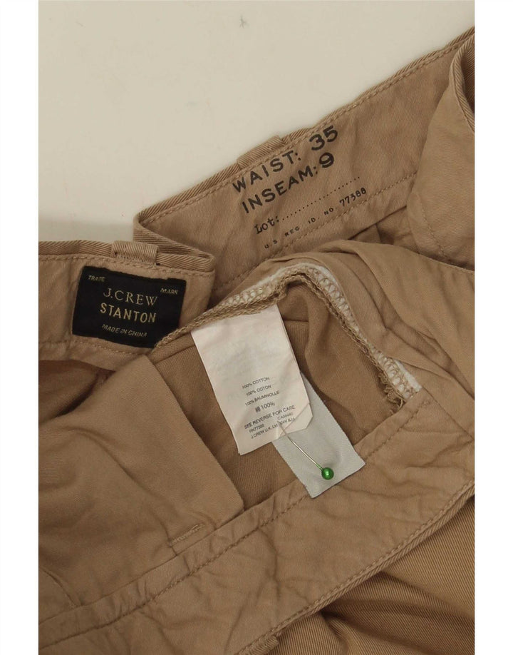 J. Crew Mens Stanton Chino Shorts W35 Grande Algodão Bege