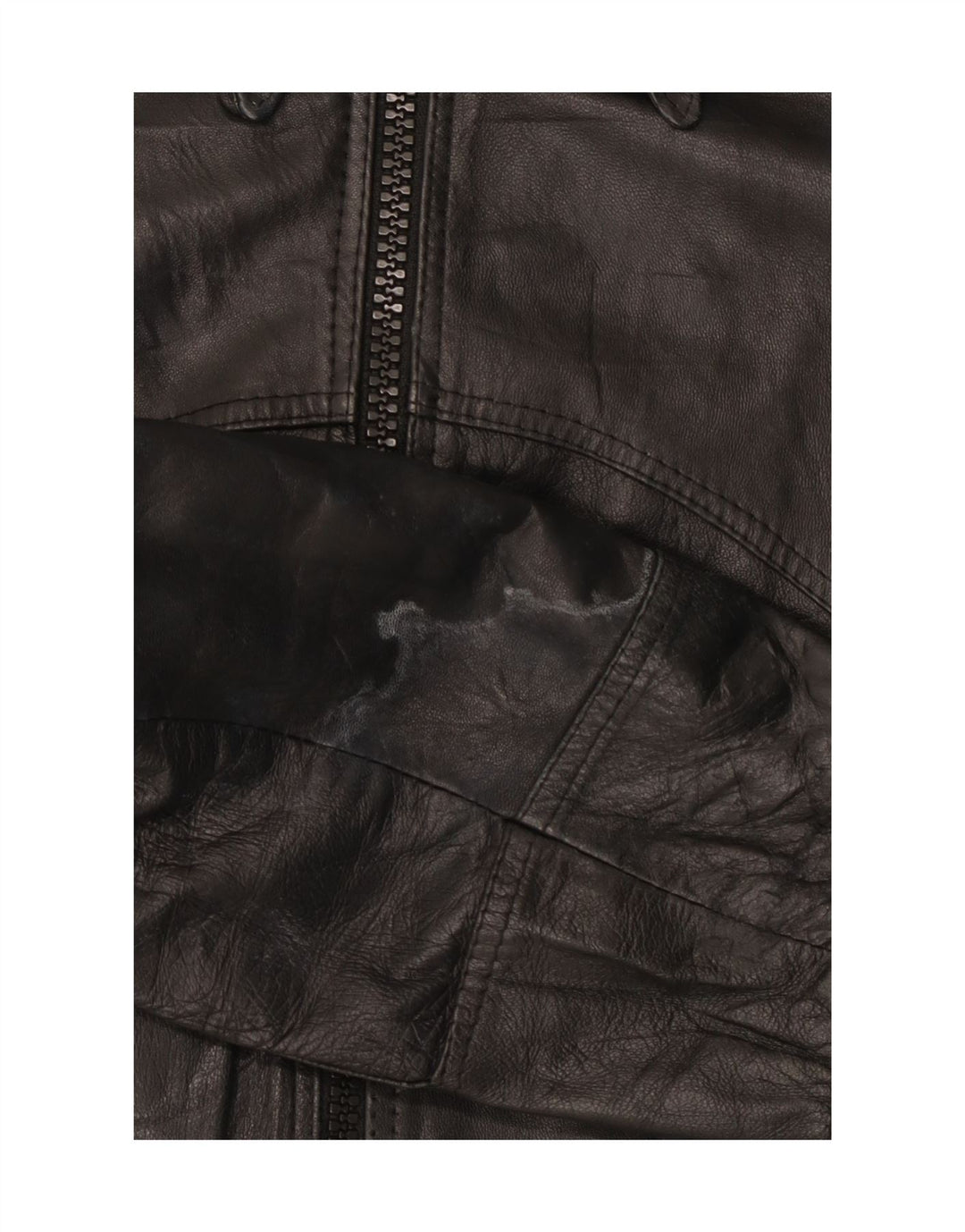 Jaqueta de couro bomber feminina vintage IT 50 XL couro preto