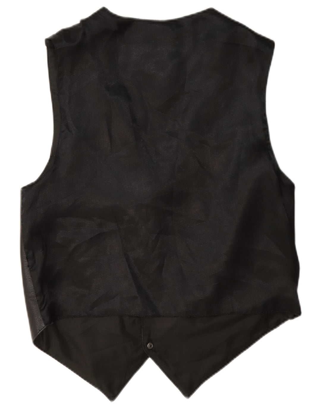 Colete de couro masculino vintage pequeno preto