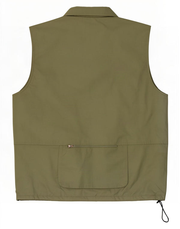 Jintao Mens Utility Gilet UK 44 2XL Algodão Cáqui