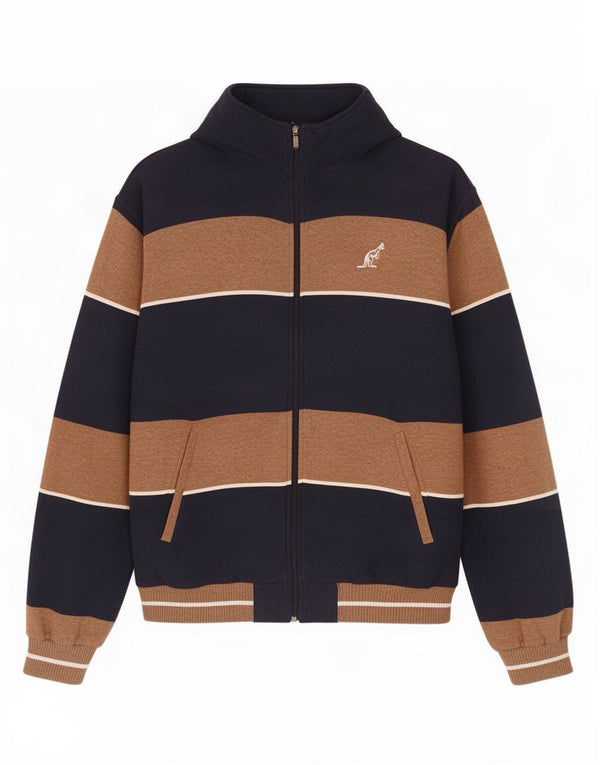 Suéter cardigã masculino AUSTRALIAN L'ALPINA IT 56 2XL listrado azul marinho