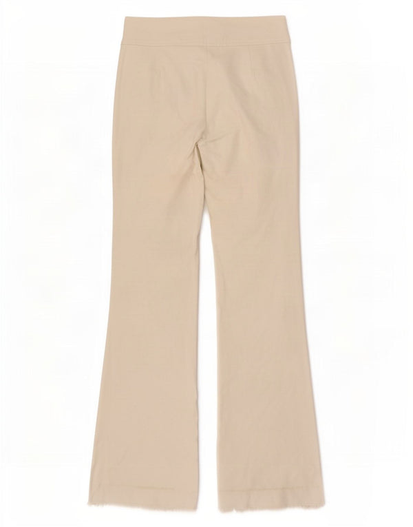Calça feminina casual Zara Flare EU 36 XS W26 L32 branca
