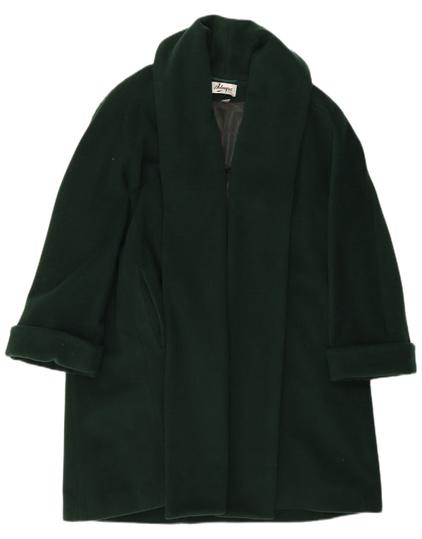 Sobretudo feminino ADMYRA grande tamanho UK 10 lã verde pequena