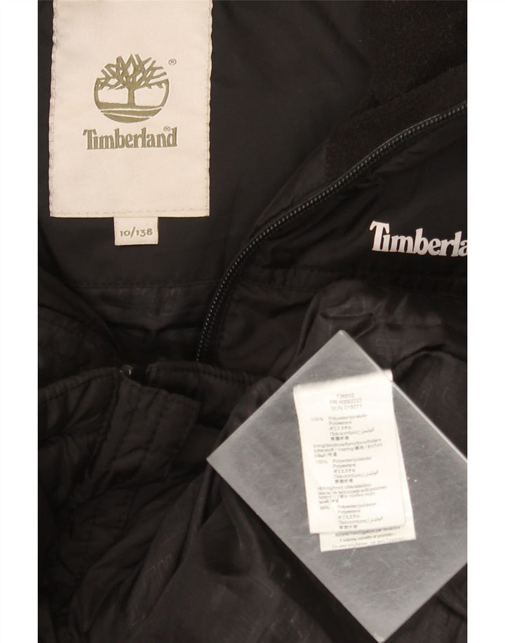 Casaco acolchoado com capuz TIMBERLAND para meninos 9-10 anos poliéster preto