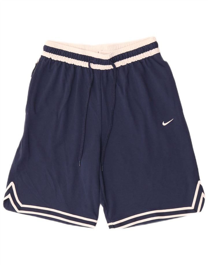Shorts esportivos masculinos Nike médio azul marinho colorblock poliéster