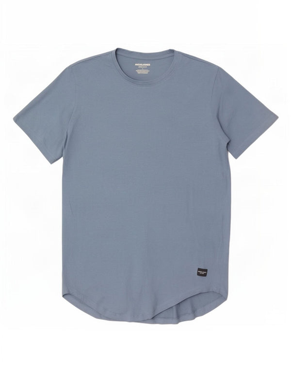 Camiseta masculina Jack & Jones grande algodão azul