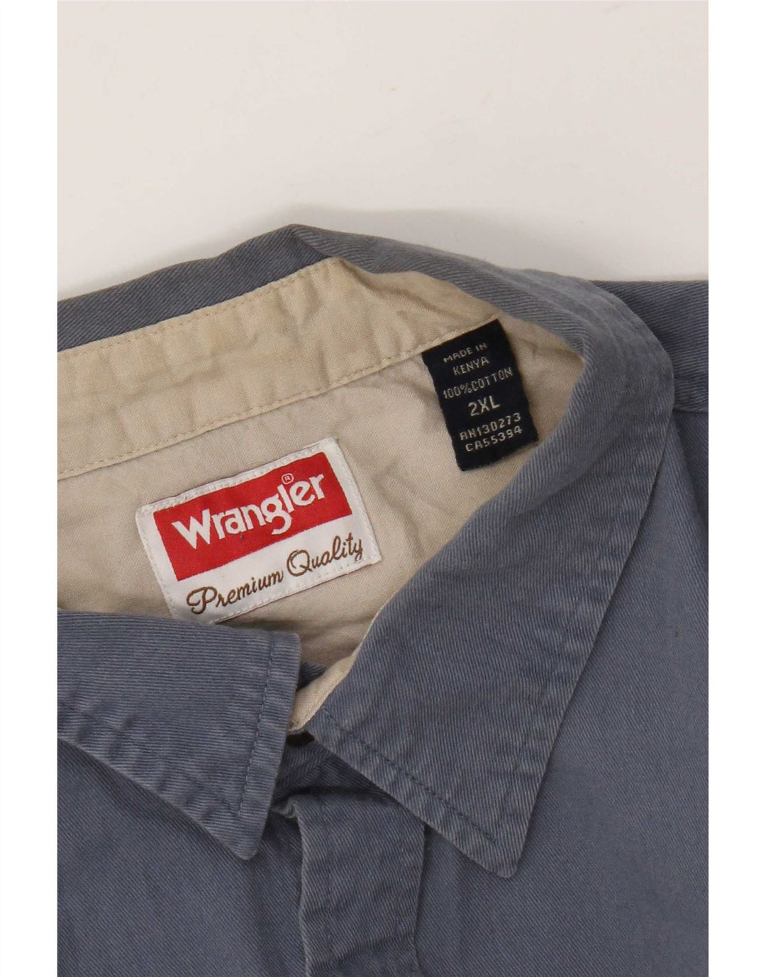 Camisa masculina Wrangler 2XL algodão azul